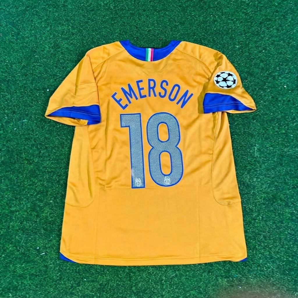 Emerson #18 Juventus 2005-2006 Yellow Third Retro Football Jersey