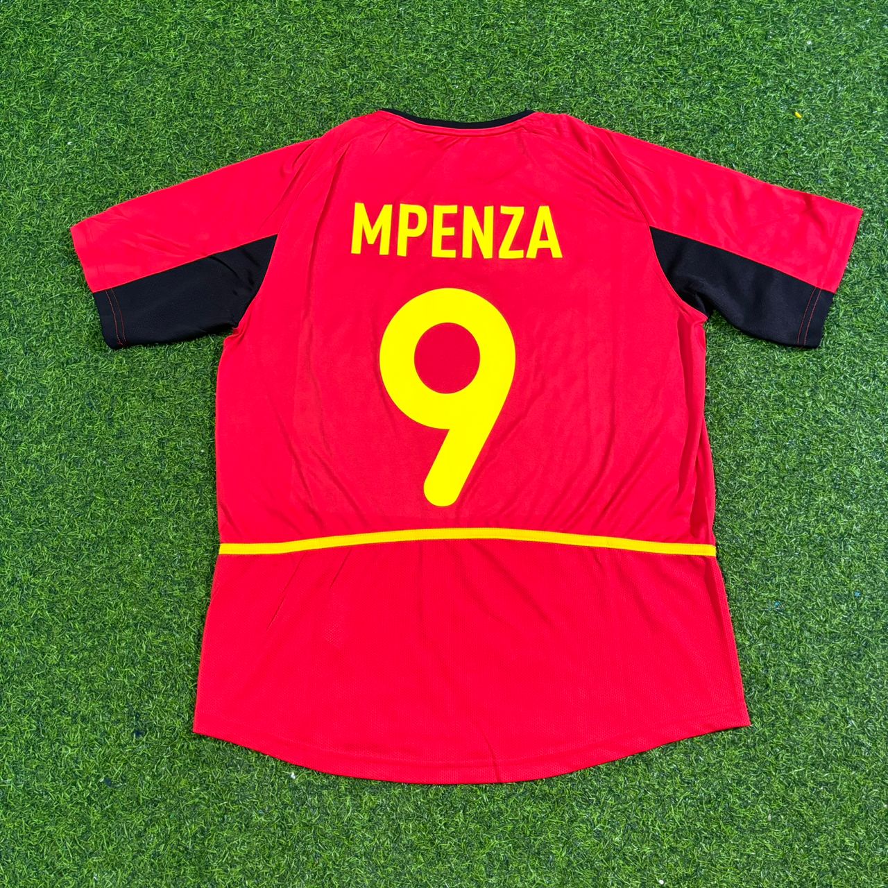 Emile Mpenza Belgium 2002 World Cup Home Football Jersey