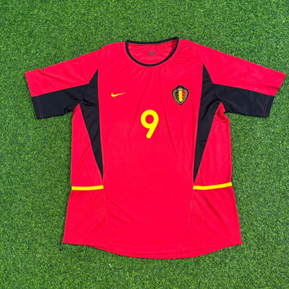 Emile Mpenza Belgium 2002 World Cup Home Football Jersey
