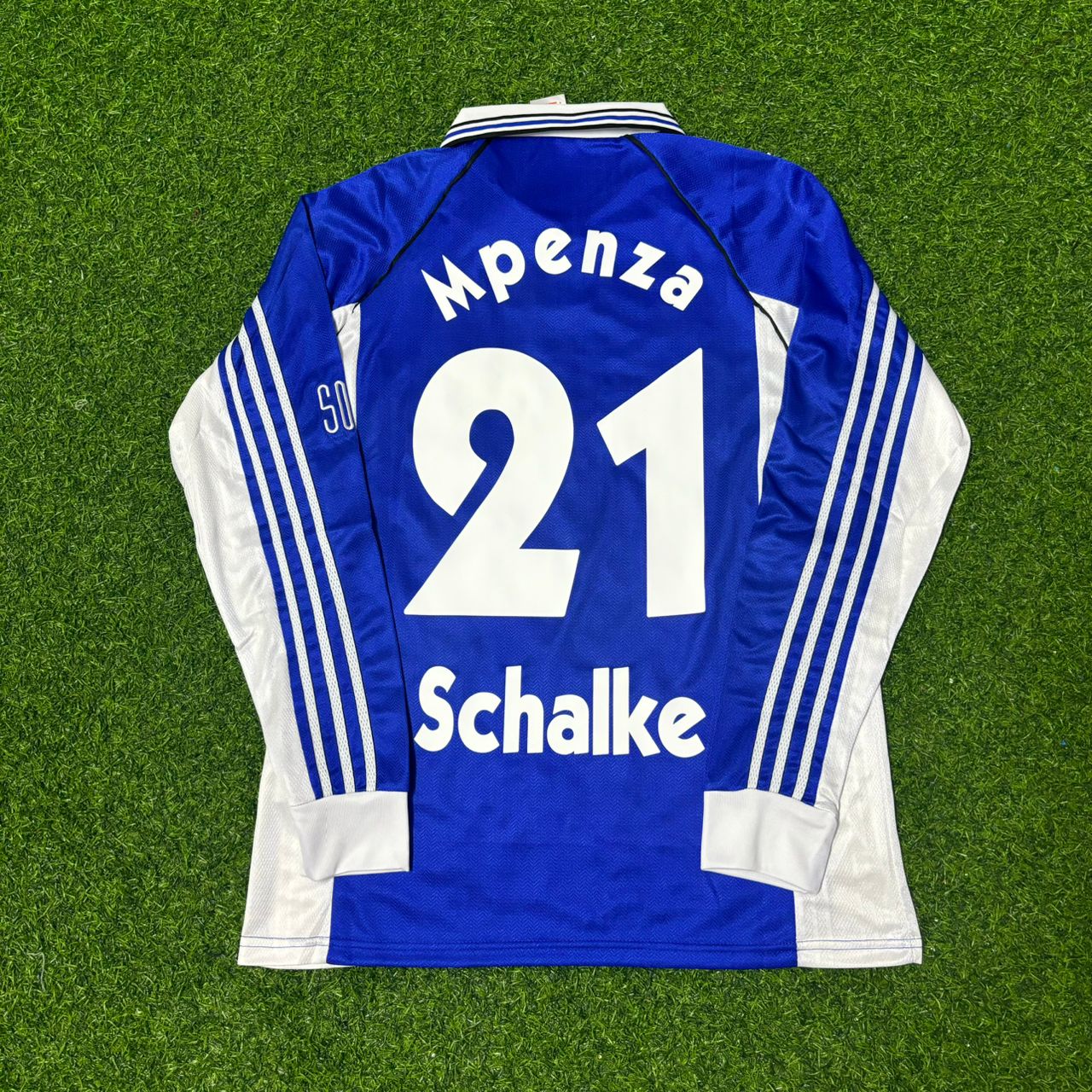 Émile Mpenza Schalke 04 2000 Long Sleeve Retro Football Jersey Kit