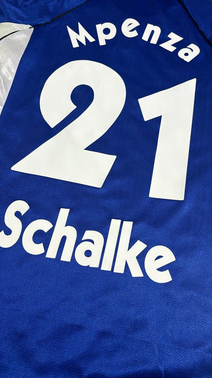 Émile Mpenza Schalke 04 2000 Long Sleeve Retro Football Jersey Kit