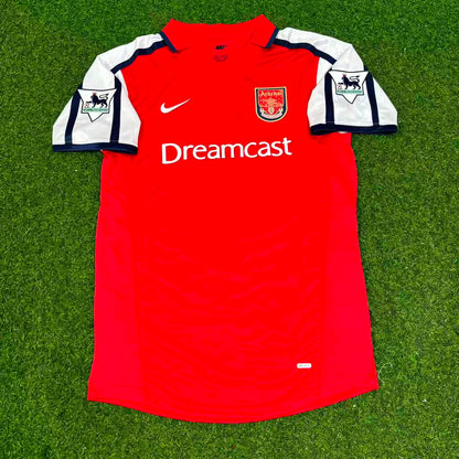 Emmanuel Petit #17 Arsenal 1999-2002 Red White Retro Jersey Trikot Maglia Camiseta Soccer Shirt