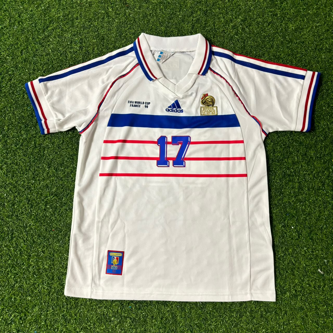 Emmanuel Petit France 1998 World Cup Kids Retro Jersey Maillot Trikot