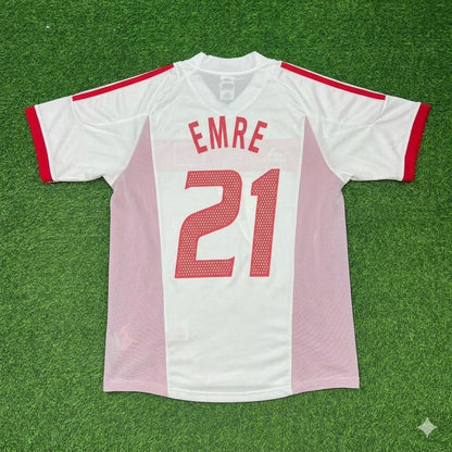 Emre Belözoğlu Türkiye 2002 World Cup White Retro Football Jersey
