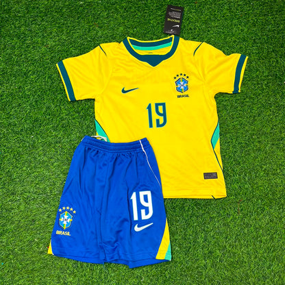 Endrick Brazil 2026 World Cup Home Yellow KIDS Football Jersey