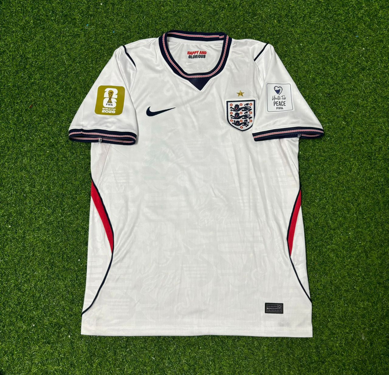 Djed Spence #25 England 2026 World Cup Home White Football Jersey
