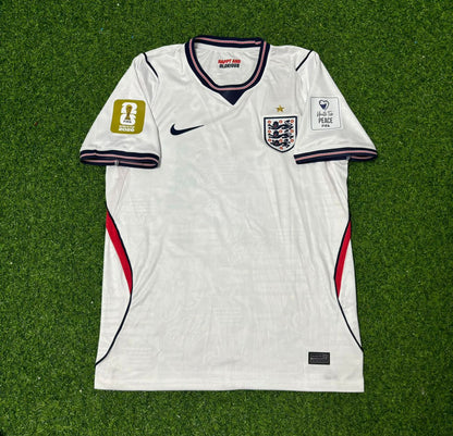 Djed Spence #25 England 2026 World Cup Home White Football Jersey