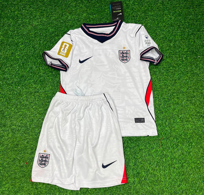 Djed Spence #25 England WM 2026 Kinder Trikot Heim Weiß