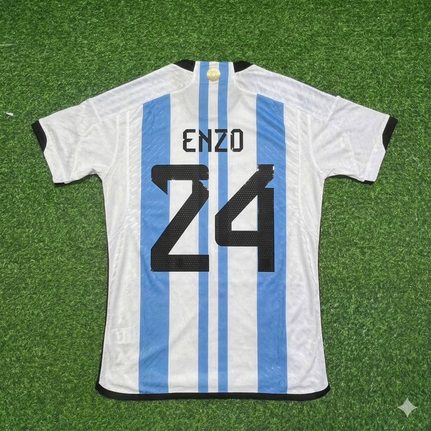 Enzo Fernandez 24- Argentina 2022 Qatar World Cup Champion Home Jersey Maillot Trikot Maglia Soccer Shirt