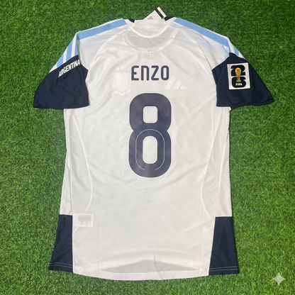 Enzo Fernandez Argentina 2026 World Cup White Player Version New Season Football Jersey Kit