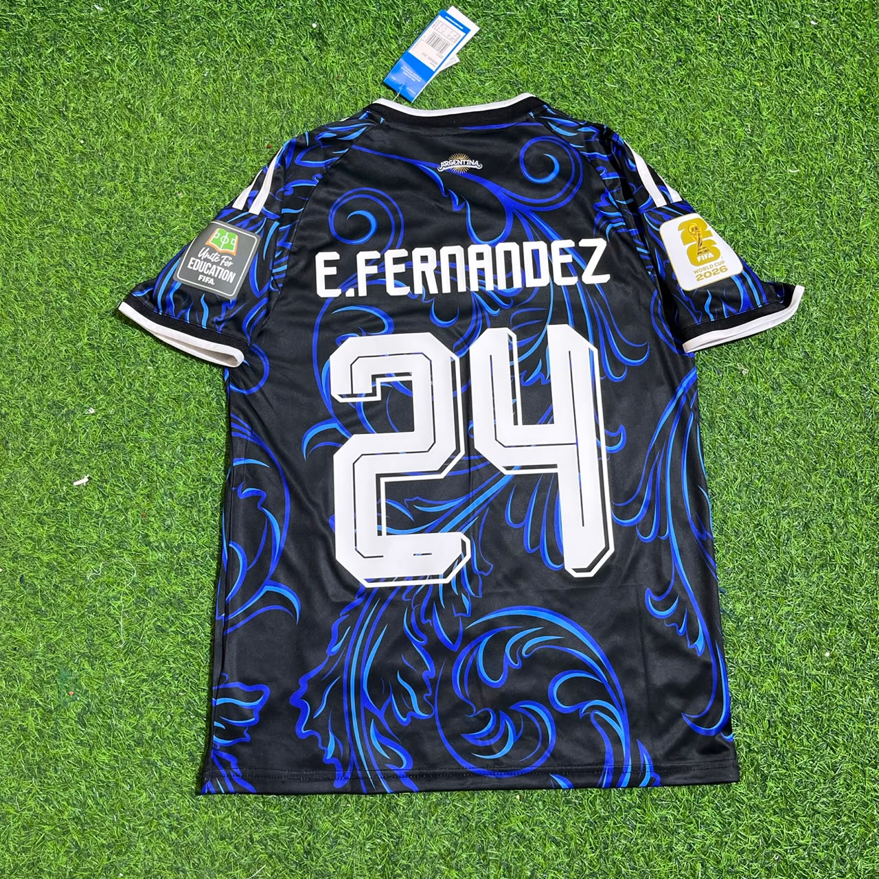 Maillot de football Enzo Fernández #24 Argentine Coupe du Monde 2026 Nouvelle saison