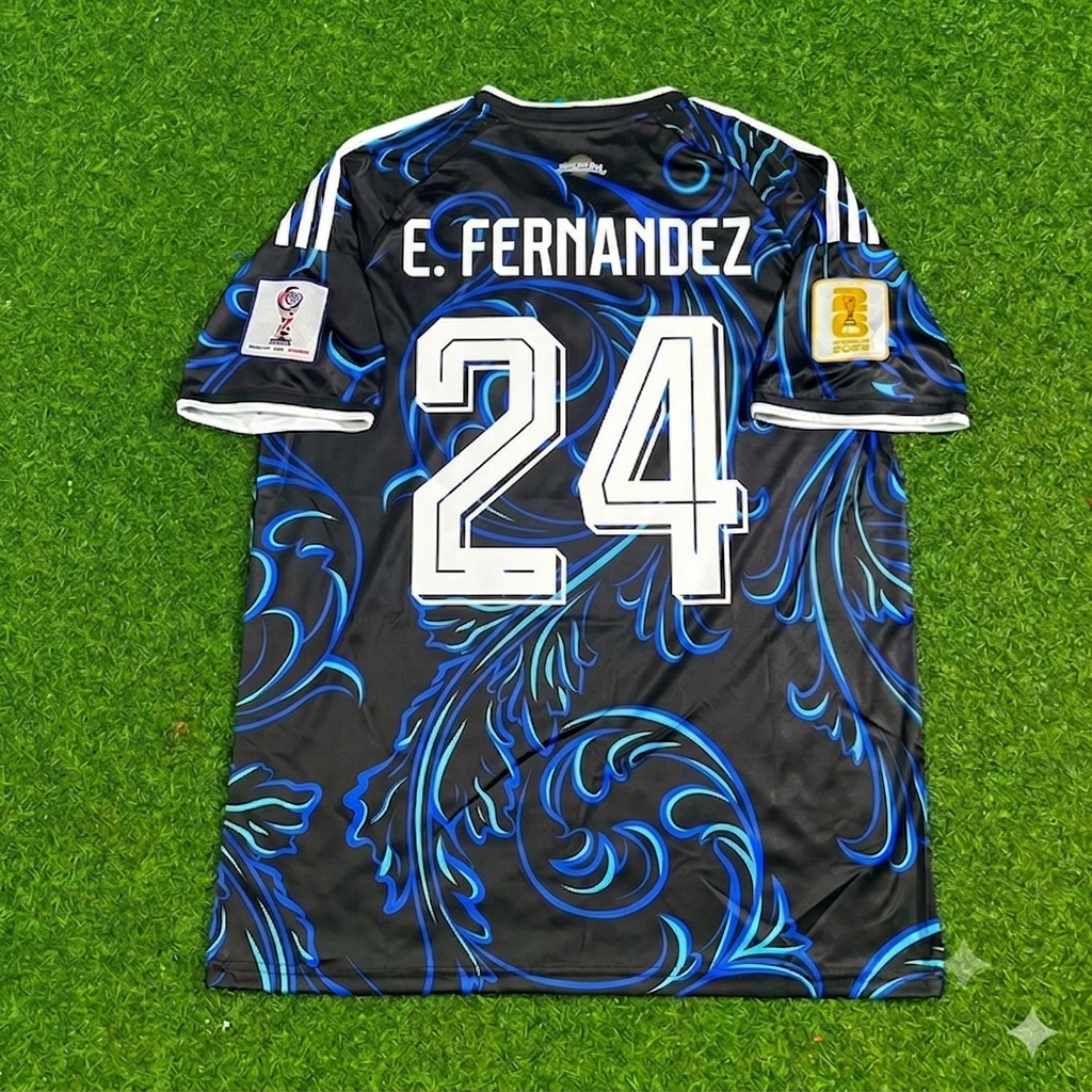 Enzo Fernández #24 Argentina 2026 World Cup New Season Football Jersey Kit