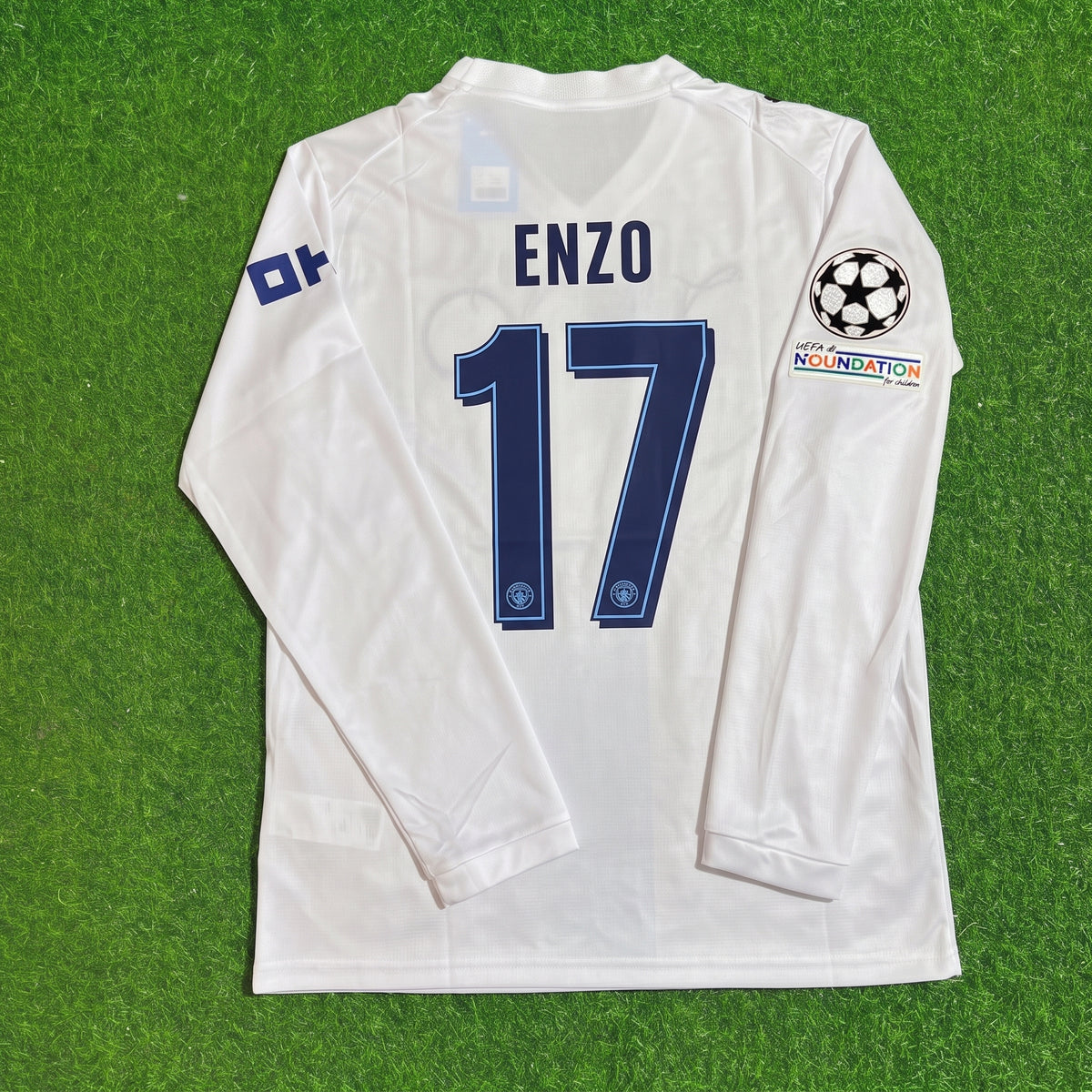 Enzo Fernandez #17 Manchester City 2026-27 Third New Season Long Sleeve Champions League Patch Jersey Trikot Maillot Soccer Shirt