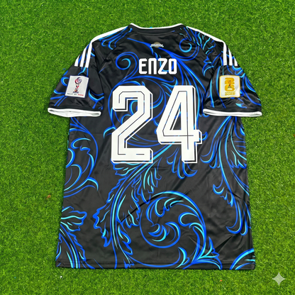 Enzo Fernández #24 Argentina 2026 World Cup New Season Football Jersey Kit
