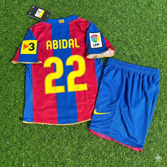 Éric Abidal 22- Barcelona 2007/2008 Retro KIDS Football Jersey