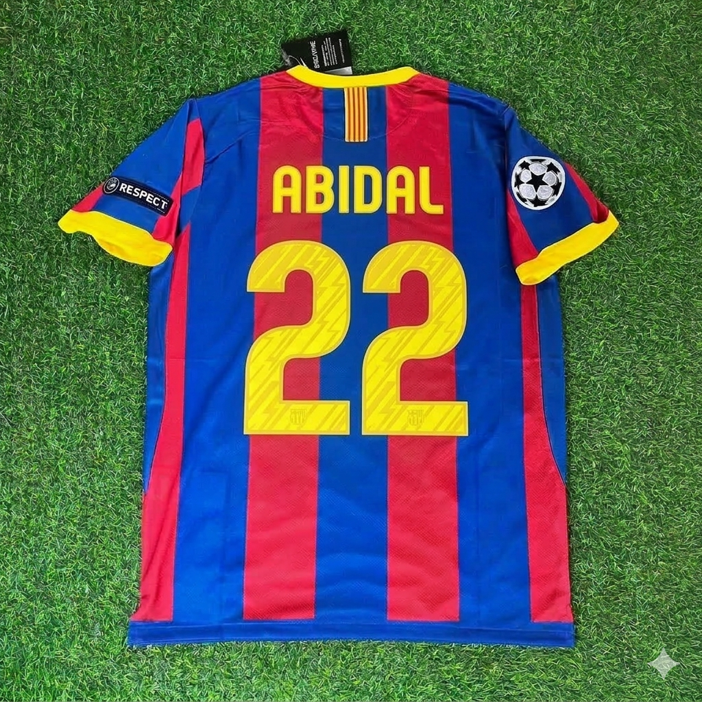 Eric Abidal 22- Barcelona 2011 London Final Jersey Trikot Maillot Soccer Shirt