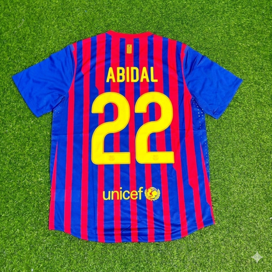 Eric Abidal Barcelona 2011/2012 Retro Home Football Jersey