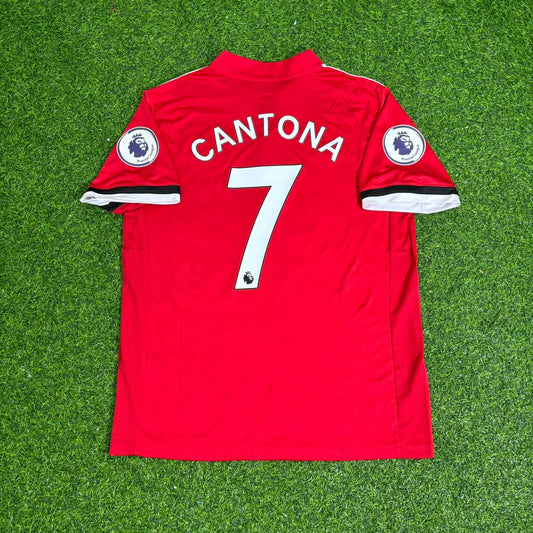 Eric Cantona Manchester United Red Retro Football Jersey Kit