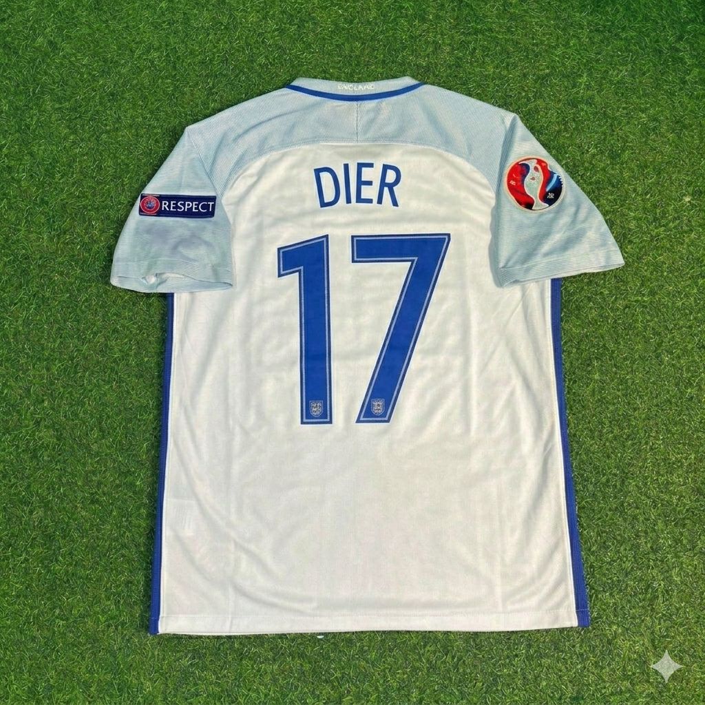 Eric Dier #17 England Euro 2016 Home Retro Jersey