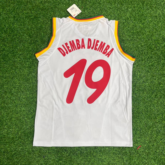 Eric Djemba-Djemba Cameroon 2002 AFCON Sleeveless Retro Football Jersey Kit