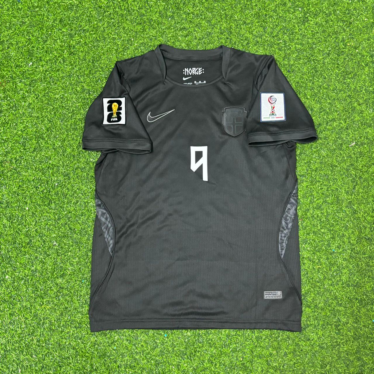 Erling Braut Haaland #9 Norway 2026 World Cup Away Black KIDS Football Jersey