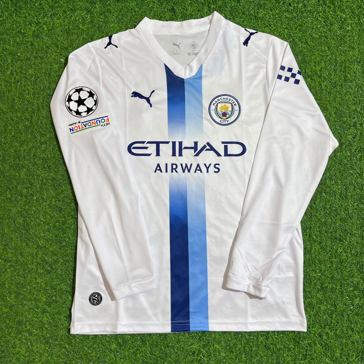 Erling Haaland #9 Manchester City 2026-27 Third New Season Long Sleeve Champions League Patch Jersey Trikot Maillot Soccer Shirt