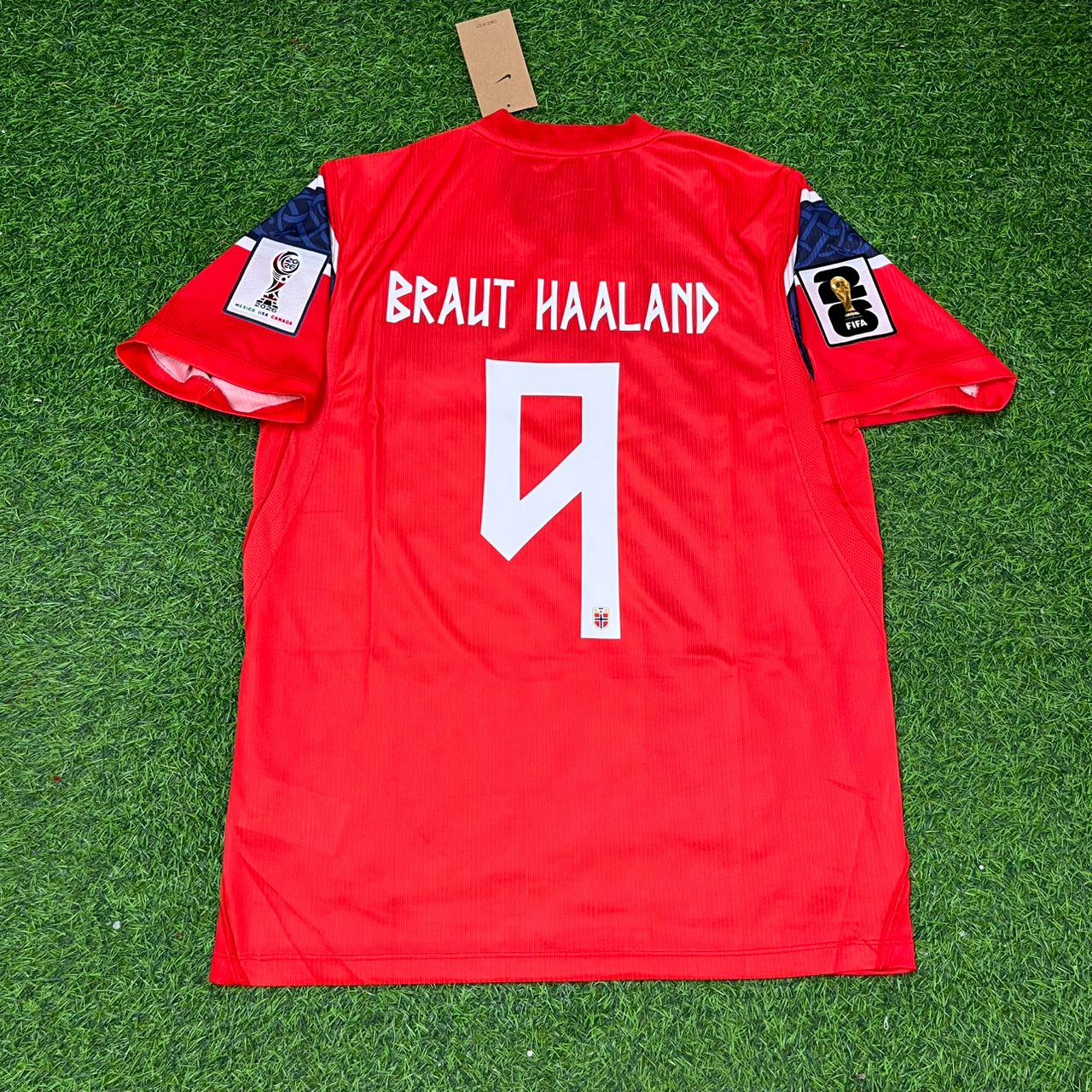 Erling Haaland #9 Norway 2026 World Cup Home Football Jersey