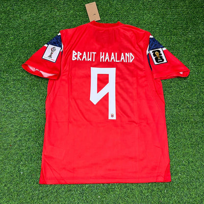 Erling Haaland #9 Norway 2026 World Cup Home Football Jersey