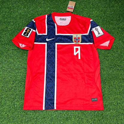 Erling Haaland #9 Norway 2026 World Cup Home Football Jersey