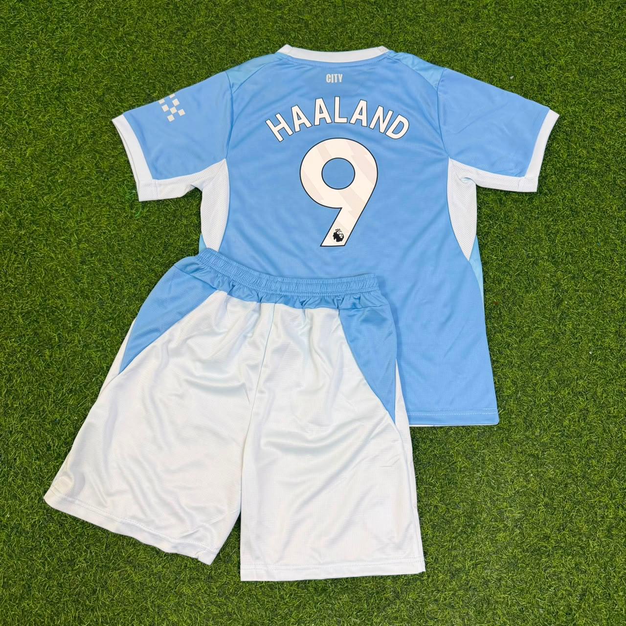 Erling Haaland Manchester City 2026-27 Home New Season Kids Jersey Trikot Maillot Soccer Shirt