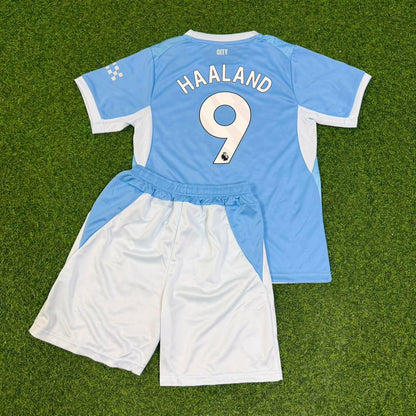 Erling Haaland Manchester City 2026-27 Home New Season Kids Jersey Trikot Maillot Soccer Shirt