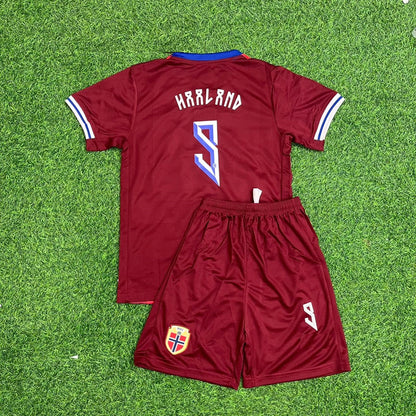 Erling Haaland Norwegen 2025 Neues rotes Fußballtrikot