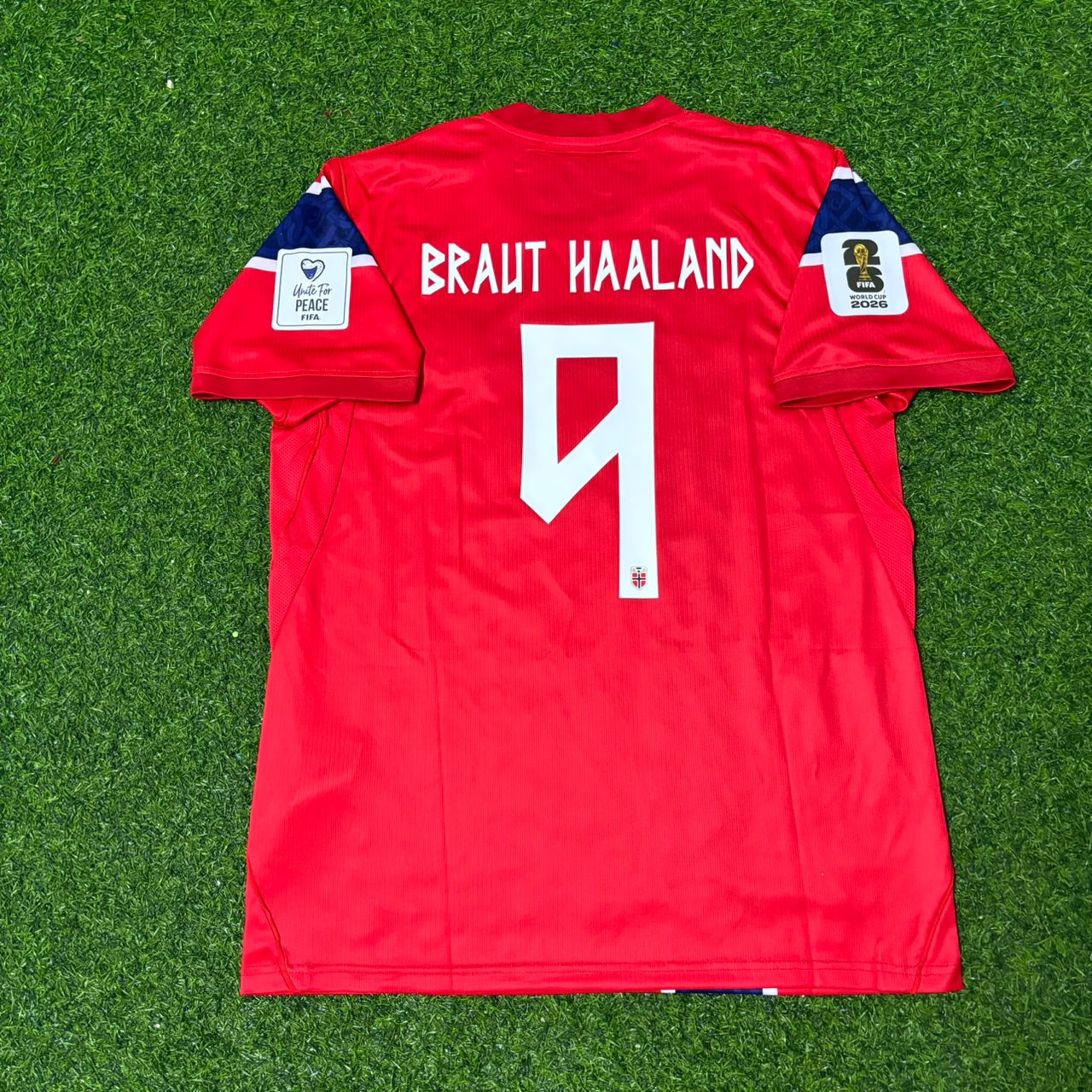 Maillot de foot rouge Erling Haaland Norvège Coupe du monde 2026 Nouvelle saison