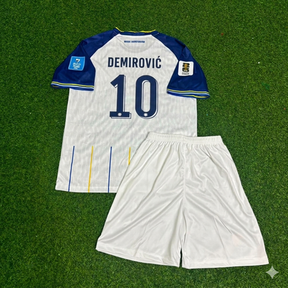 Ermedin Demirovic Bosnia and Herzegovina 2026 World Cup White Kids Kit Football Jersey