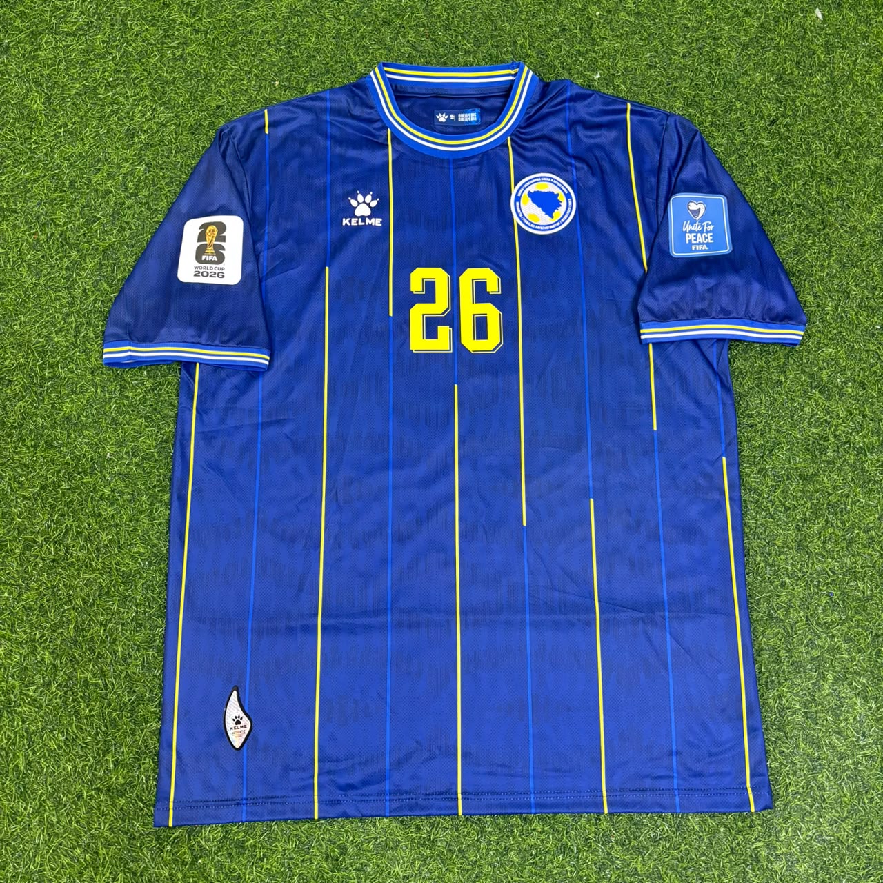 Ermin Mahmic Bosnia and Herzegovina 2026 World Cup Blue Football Jersey