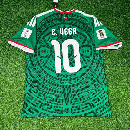 Ernesto Alexis Vega Mexico 2026 World Cup Home Green Football Jersey