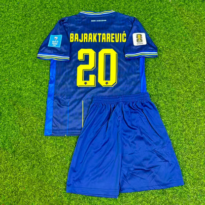 Maillot de football bleu foncé Esmir Bajraktarević Bosnie-Herzégovine Coupe du monde 2026