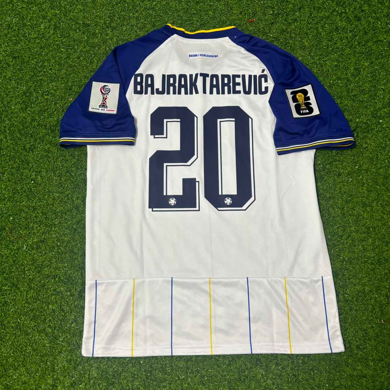 Esmir Bajraktarevic Bosnia and Herzegovina 2026 World Cup Away White Football Jersey