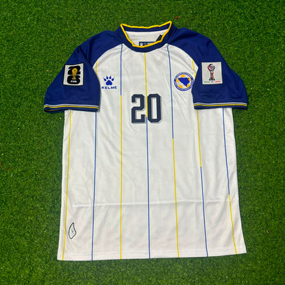 Esmir Bajraktarevic Bosnia and Herzegovina 2026 World Cup Away White Football Jersey