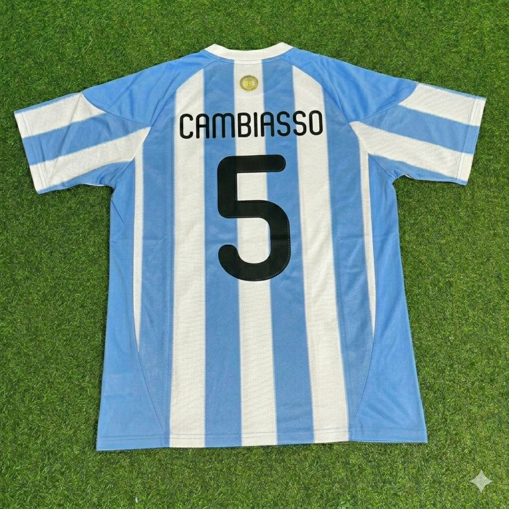 Esteban Cambiasso 5- 2010 World Cup Argentina Retro Jersey