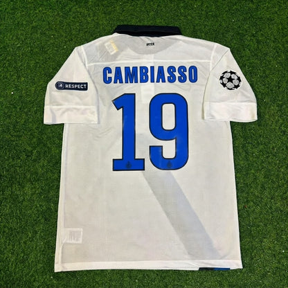 Estaban Cambiasso #19 Inter 2011/2012 White Away Jersey Trikot Maillot Maglia Soccer Shirt