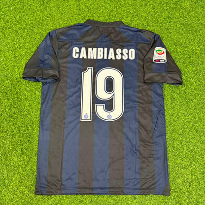 Esteban Cambiasso Inter Milan 2013–2014 Home Retro Football Jersey Kit