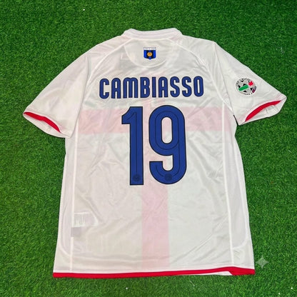 Esteban Cambiasso #19 Inter 2007- 2008 Season Away White Red Retro Jersey Trikot Maillot Maglia Soccer Shirt