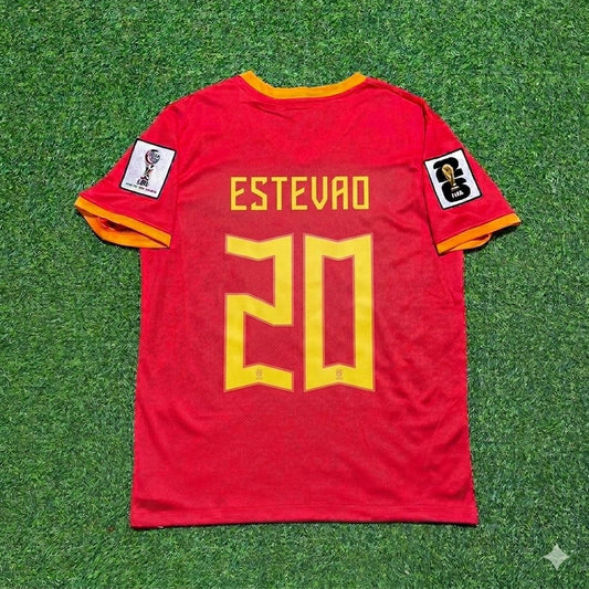 Estêvão Willian 20# Brazil 2026 World Cup Red Away Jersey Trikot