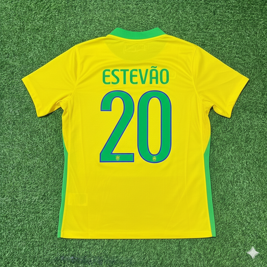 Estevao 20 Brazil 2026 World Cup New Season Football Jersey