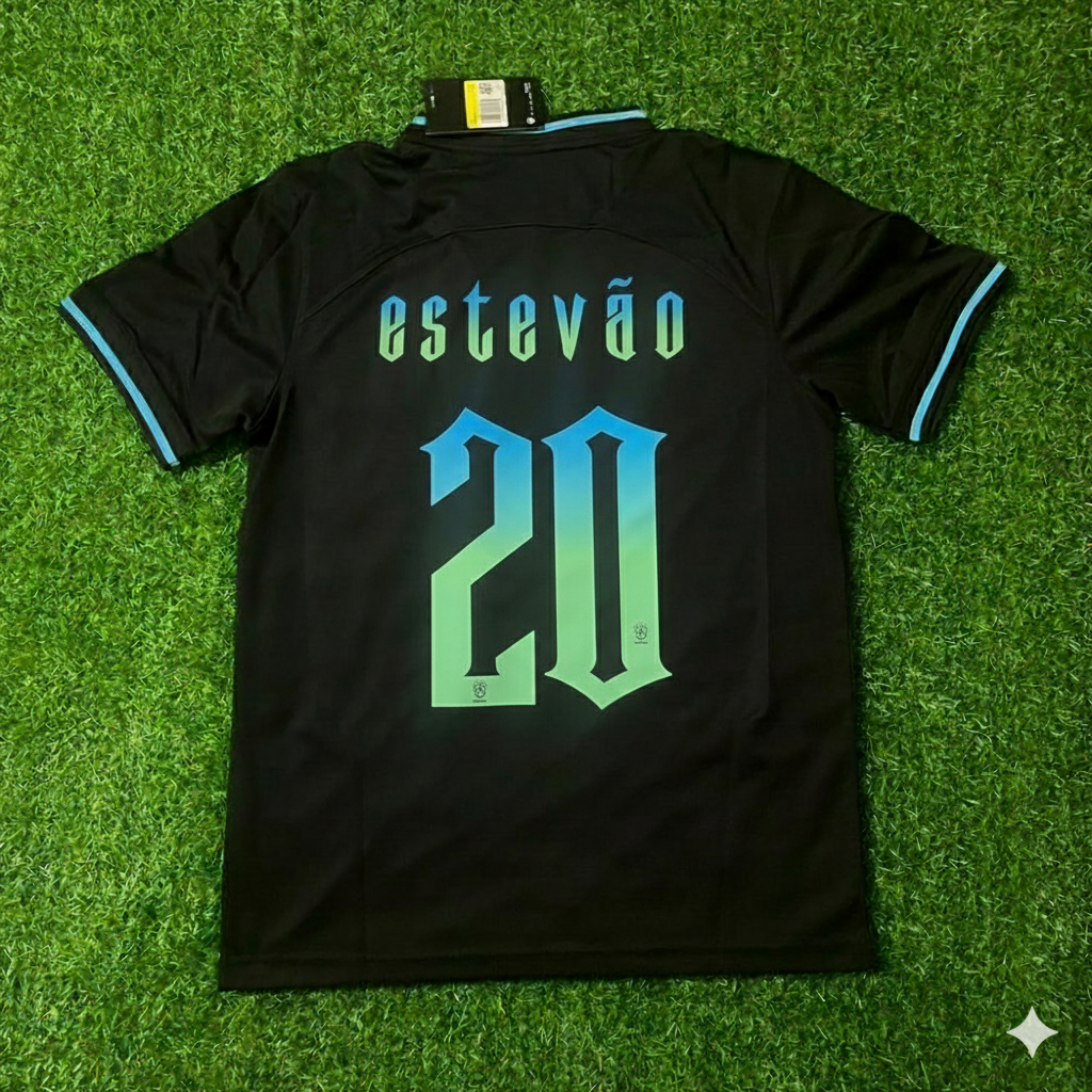 Estevao Brazil Retro Football Jersey Trikot Maglia Soccer Shirt