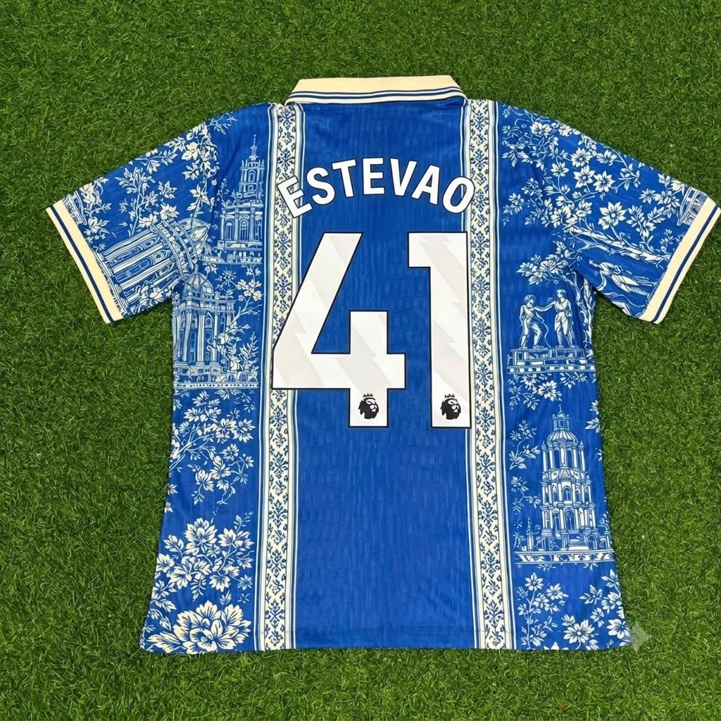 Estêvão Chelsea 2027 Blue-White Jersey Maillot Trikot Maglia Soccer Shirt