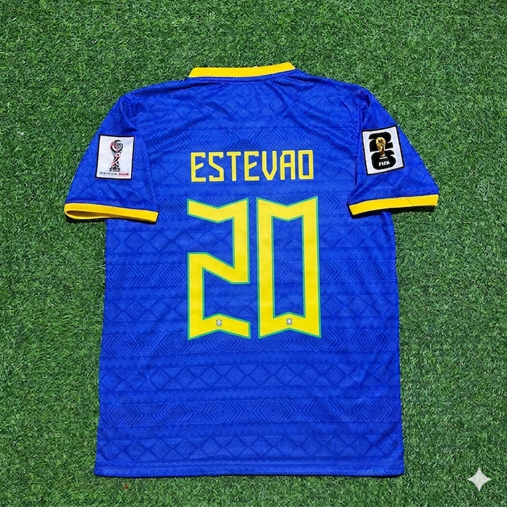 Estêvão Willian 20- Brazil 2026 World Cup Blue New Season Football Jersey