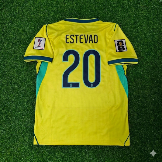 Estêvão Willian #20 Brazil 2026 World Cup Yellow Home Football Jersey