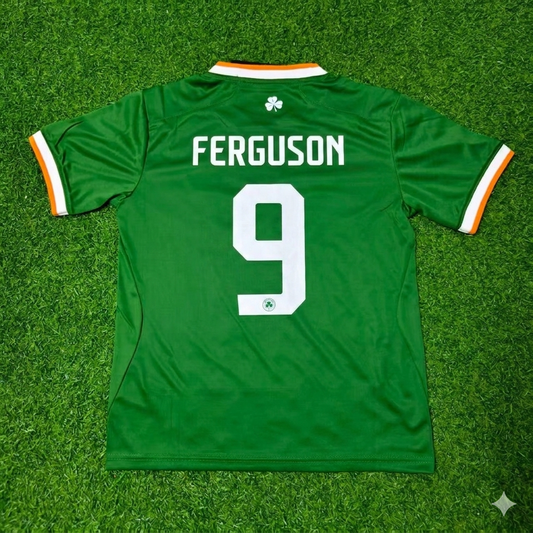 Evan Ferguson #9 Irland 2026 Neues Trikot Grüne Fußballtrikot